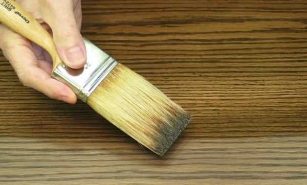 Окраска брашированной древесины морилкой