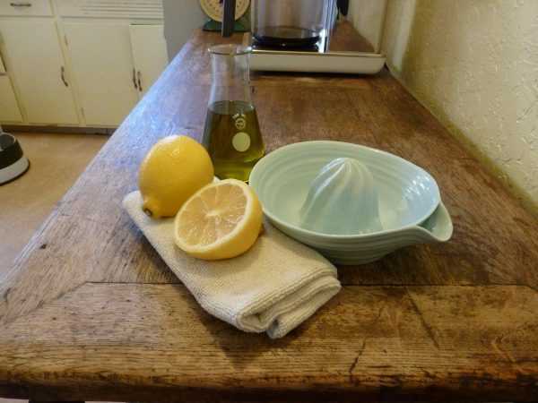 izgotovlenie poliroli iz limona i rastitelnogo masla