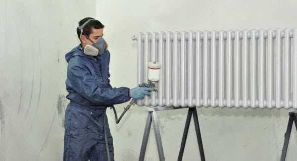 Окрашивание радиатора отопления термостойкой эмалью