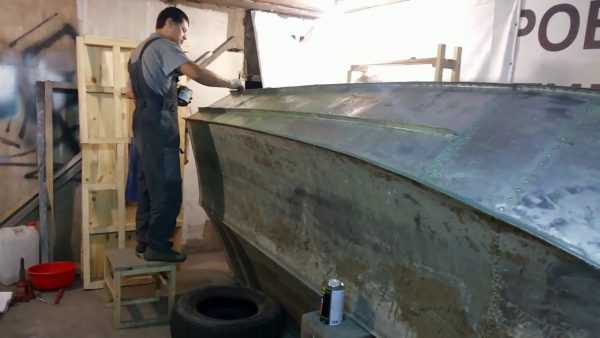 Подготовка лодки к покраске