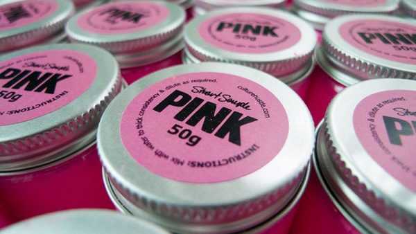 Банка с порошком розового оттенка Pinkest Pink