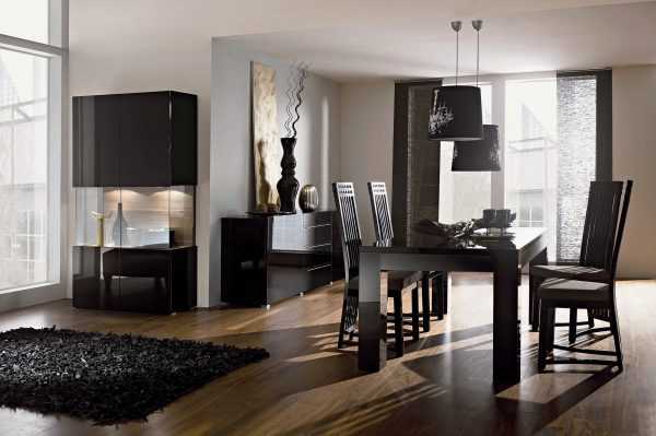 Использование мебели черного цвета в интерьере