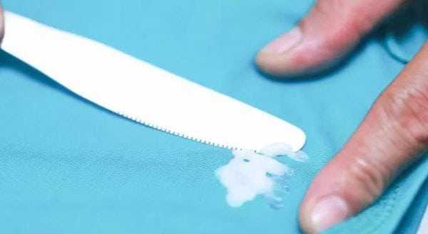 Удаление силиконового герметика с одежды
